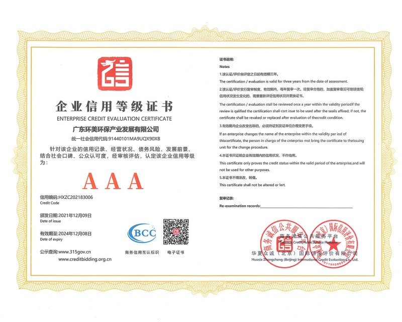 企業(yè)信用等級(jí)證書